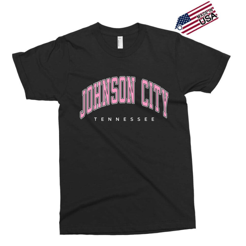 Johnson City Tennessee Tn Varsity Style Pink Text Premium Exclusive T-shirt by ChristinaMarieCavanaugh | Artistshot