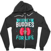 Kidney Donor - Kidney Buddies For Life Kidney Donation Zipper Hoodie | Artistshot