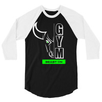 Taurus Head Bull Head Green Gym Workout Fitness Training T Shirt 3/4 Sleeve Shirt | Artistshot