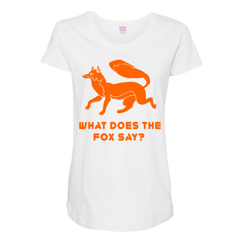 What Does The Fox Say Maternity Scoop Neck T-shirt by BON T-SHIRT | Artistshot