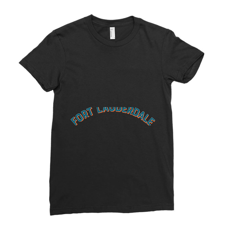 Trending Fort Lauderdale Florida Vintage Arch Letters Ladies Fitted T-Shirt by macklinsampson | Artistshot