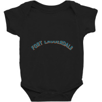 Trending Fort Lauderdale Florida Vintage Arch Letters Baby Bodysuit | Artistshot