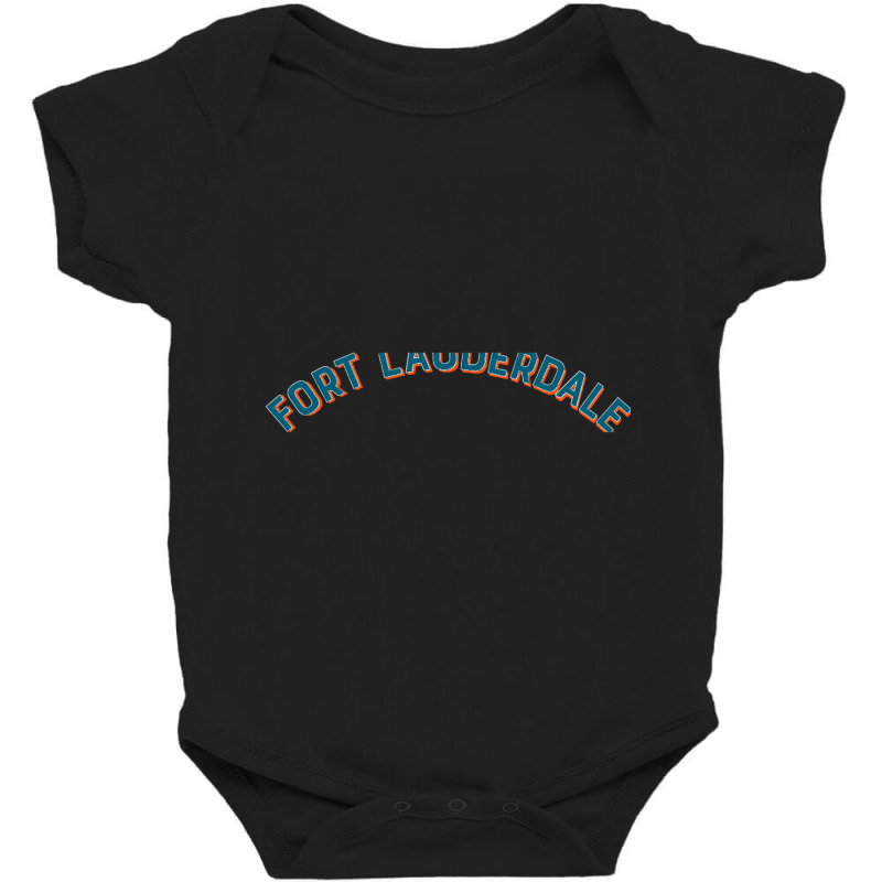 Trending Fort Lauderdale Florida Vintage Arch Letters Baby Bodysuit by macklinsampson | Artistshot