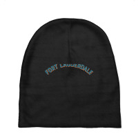 Trending Fort Lauderdale Florida Vintage Arch Letters Baby Beanies | Artistshot