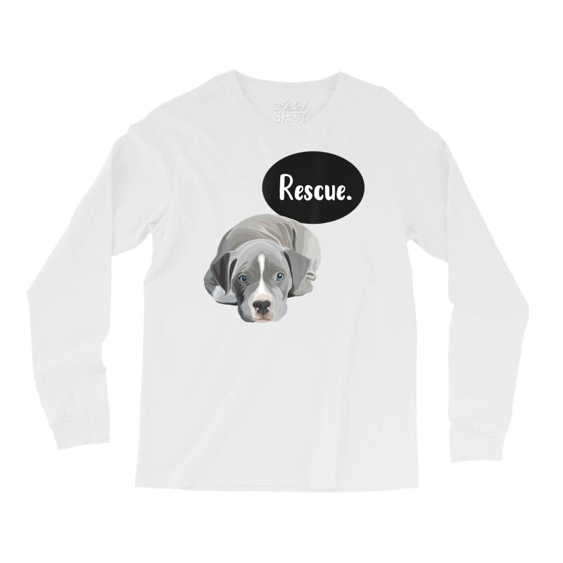 Hot Trend Rescue Dog Pitbull Draw Rescue Mom Adopt Don't Shop Long Sleeve Shirts | Artistshot