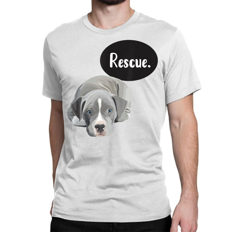 Hot Trend Rescue Dog Pitbull Draw Rescue Mom Adopt Don't Shop Classic T-shirt | Artistshot