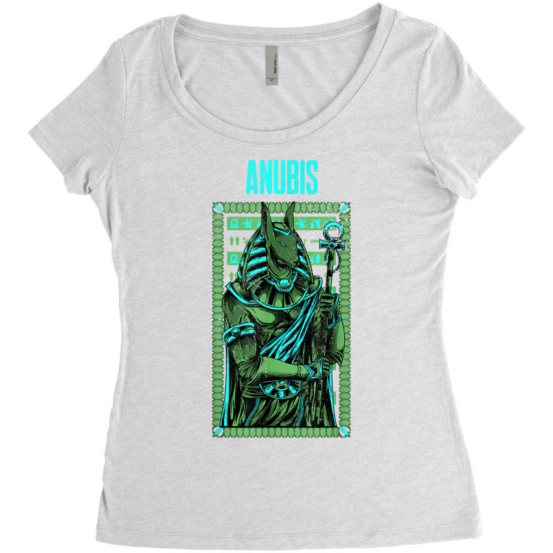 Turquoise Graphic Anubis God Figure T Shirt Women's Triblend Scoop T-shirt by katheleenweb0 | Artistshot