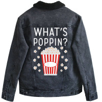 What's Poppin Popcorn Lovers T Shirt Unisex Sherpa-lined Denim Jacket | Artistshot