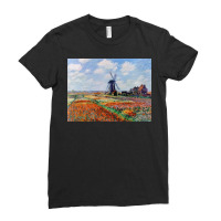 Monet Tulip Fields Ladies Fitted T-shirt | Artistshot