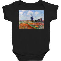 Monet Tulip Fields Baby Bodysuit | Artistshot