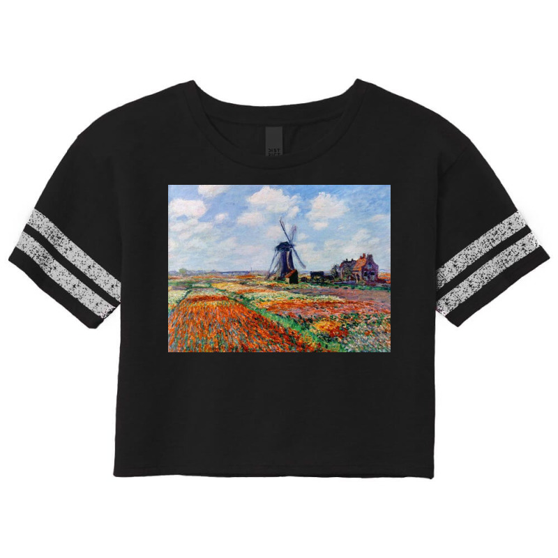 Monet Tulip Fields Scorecard Crop Tee by leonboothy | Artistshot