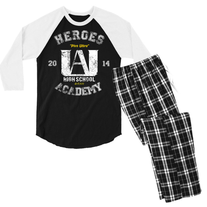 My Hero Aesthetic Funny Men's 3/4 Sleeve Pajama Set | Artistshot