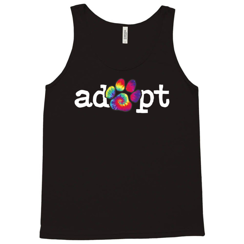 Trending Rescue Dog Shelter Dog Tie Dye Paw Print Adopt Don't Shop Tank Top by michealyoungerlk01 | Artistshot