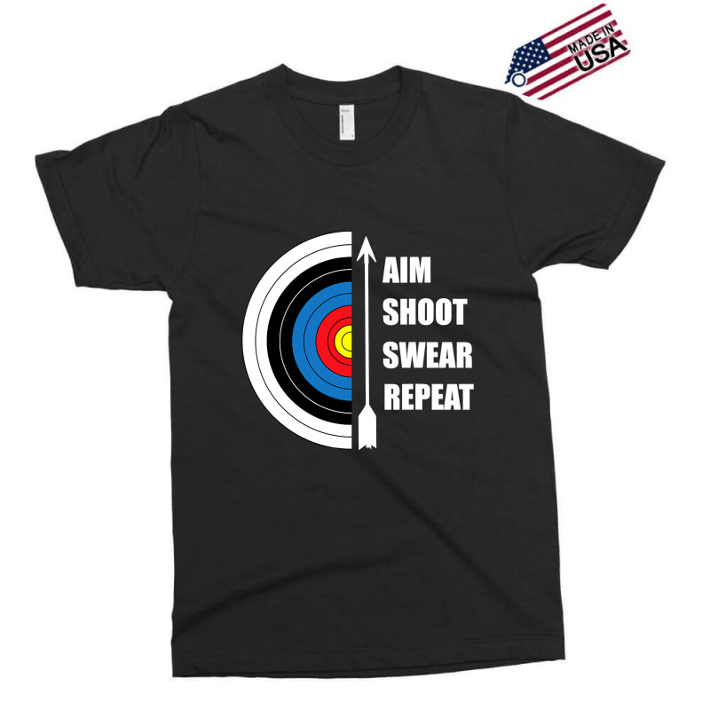 Archery Aim Shoot Swear Repeat Target Arrow Funny Exclusive T-shirt | Artistshot