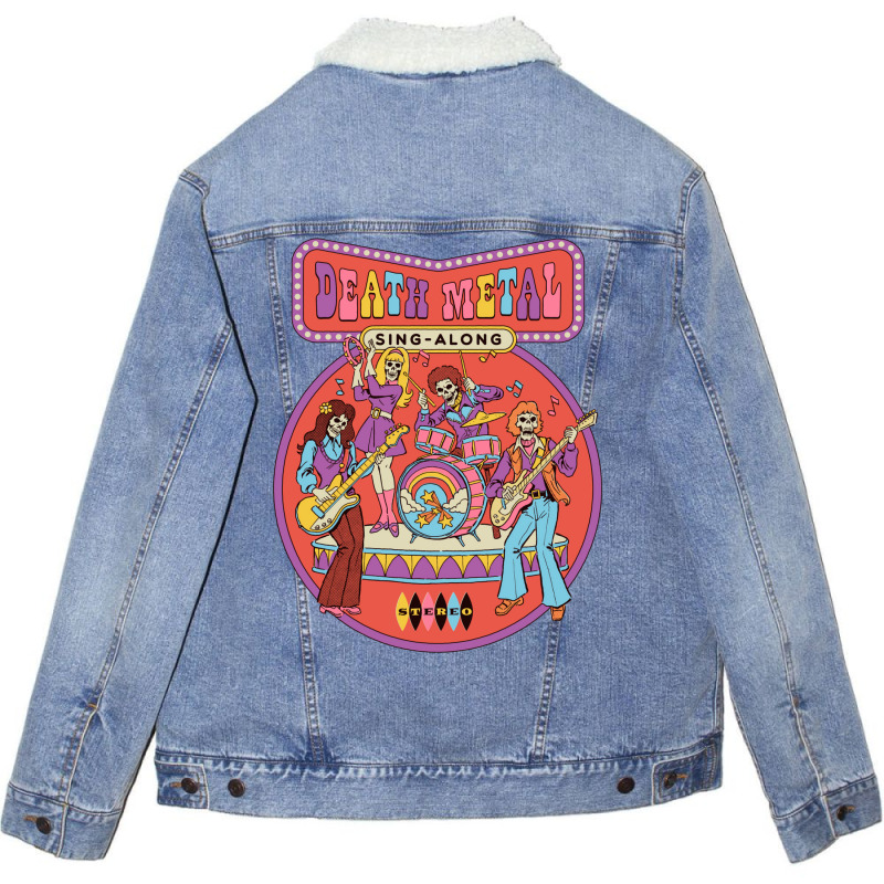 Death Metal Singalong Classic Unisex Sherpa-lined Denim Jacket | Artistshot