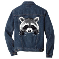 Digital Illustration Of A Little Raccoon Buddy. Men Denim Jacket | Artistshot