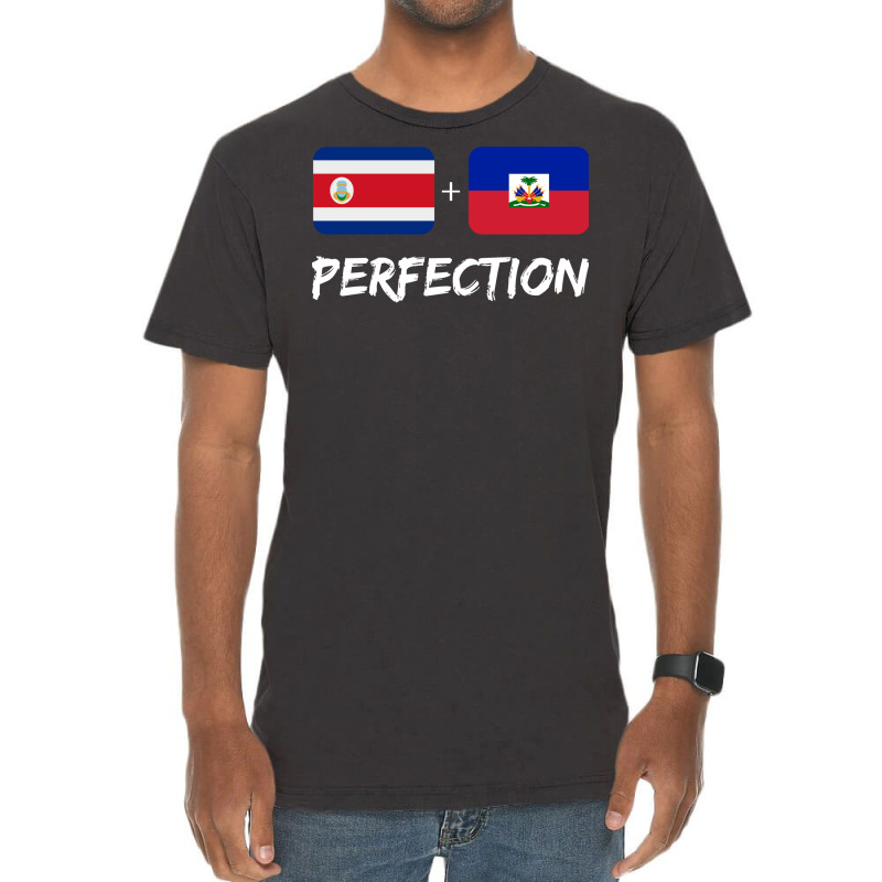 Costa Rican Plus Haitian Perfection Mix Flag Heritage 80s Tumblr Vintage T-shirt | Artistshot