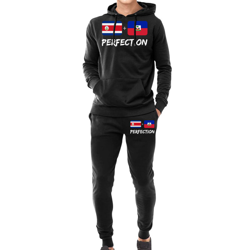 Costa Rican Plus Haitian Perfection Mix Flag Heritage 80s Tumblr Hoodie & Jogger Set | Artistshot