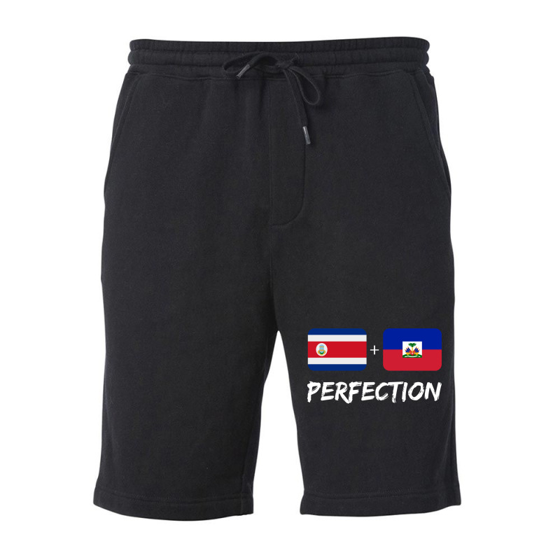 Costa Rican Plus Haitian Perfection Mix Flag Heritage 80s Tumblr Fleece Short | Artistshot