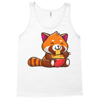 Cute Red Panda Eating Noodle Cartoon Vintage Quote Tank Top | Artistshot