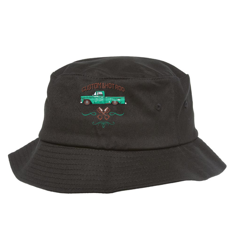 Hot Rod Patina Neptune Green Bucket Hat by MernaPutney | Artistshot