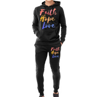 Faith Hope Nostalgia Blue Hoodie & Jogger Set | Artistshot