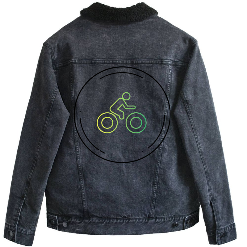 Cycling Travel Unisex Sherpa-lined Denim Jacket | Artistshot