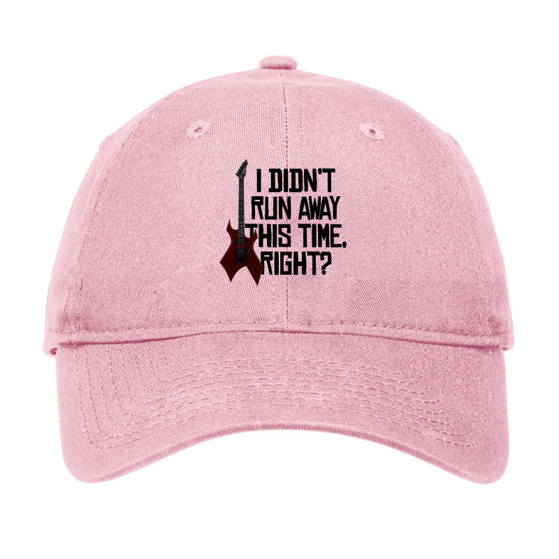 I Didn’t Run Away This Time Right   Em 4 Adjustable Cap by madeemealiao | Artistshot