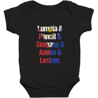 Lumpia Pancit Sinigang Adobo Lechon Philippine Filipino Food Pullover  Baby Bodysuit | Artistshot