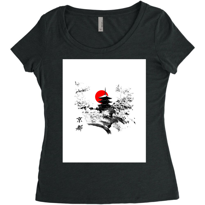 Kyoto Japan Old Capital Graphic Women's Triblend Scoop T-shirt by djogobeydae | Artistshot