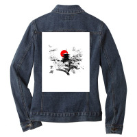 Kyoto Japan Old Capital Graphic Ladies Denim Jacket | Artistshot