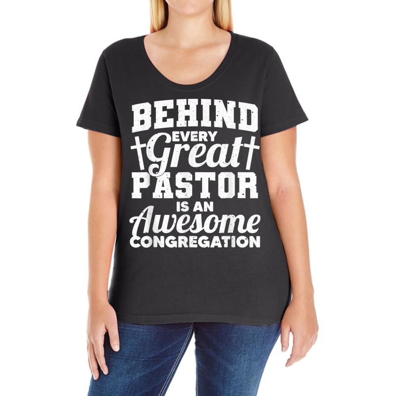 Pastor Appreciation Art Men Women Preacher Clergy Christian T Shirt Ladies Curvy T-Shirt by dorman | Artistshot