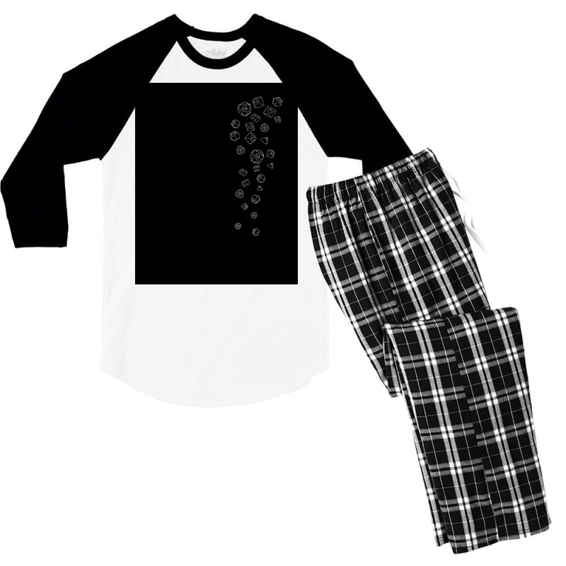 Cascading Dice Graphic Men's 3/4 Sleeve Pajama Set | Artistshot