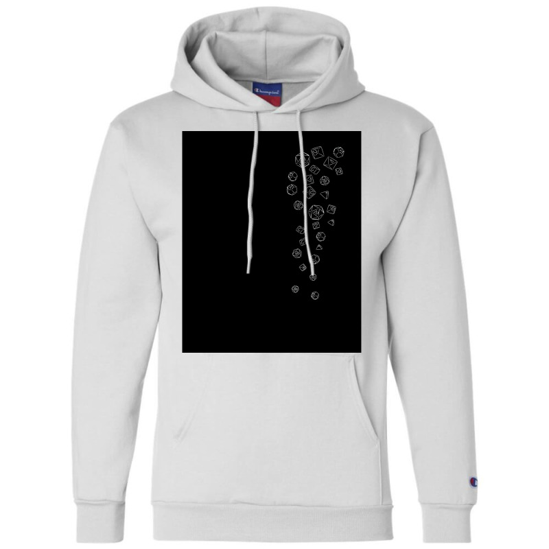 Cascading Dice Graphic Champion Hoodie | Artistshot