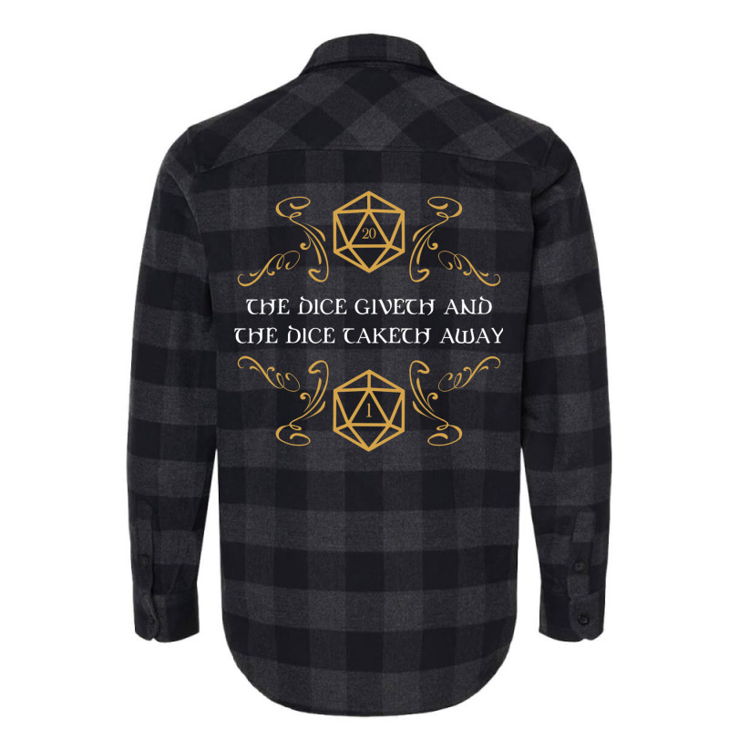 The Dice Giveth And Taketh Away Natural 20 And Critical Fail  (1) Flannel Shirt | Artistshot