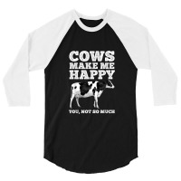 Cool Cow Art For Men Women Cow Farmer Dairy Cows Farm Animal 3/4 Sleeve Shirt | Artistshot