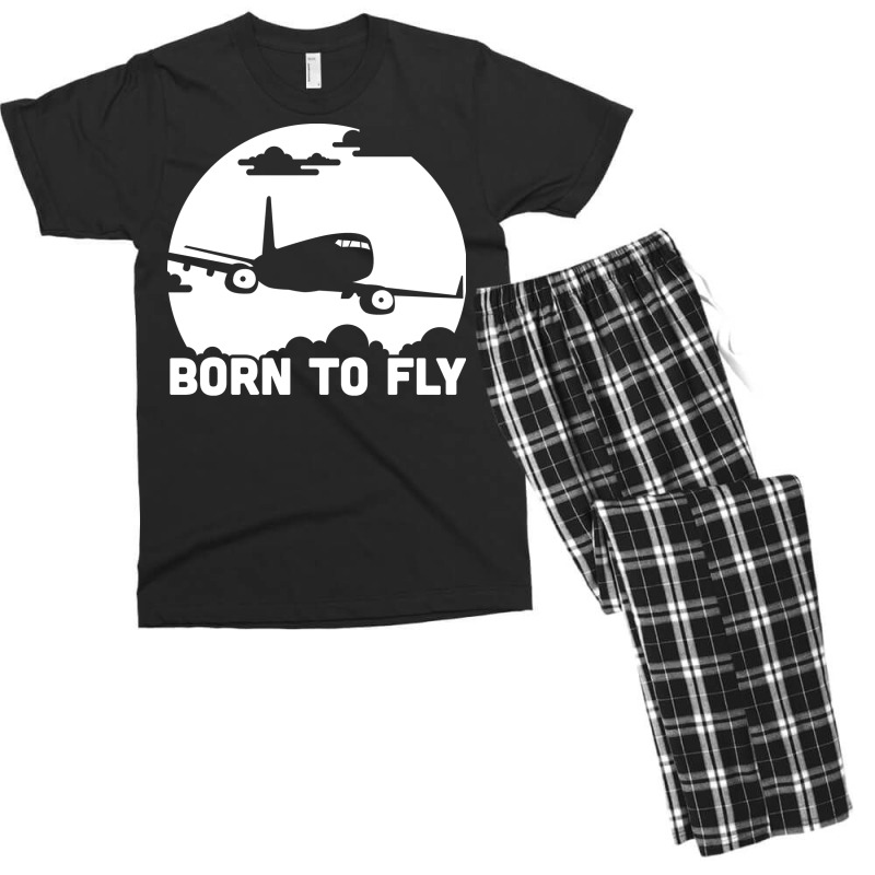 Born To  Aircrafts Pilots Design Those Who Love To Girl Men's T-shirt Pajama Set | Artistshot