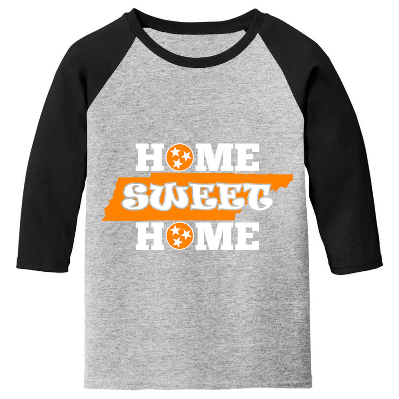 Home Sweet Home Tennessee  Orange State Flag White Tee Youth 3/4 Sleeve by Siem90 | Artistshot