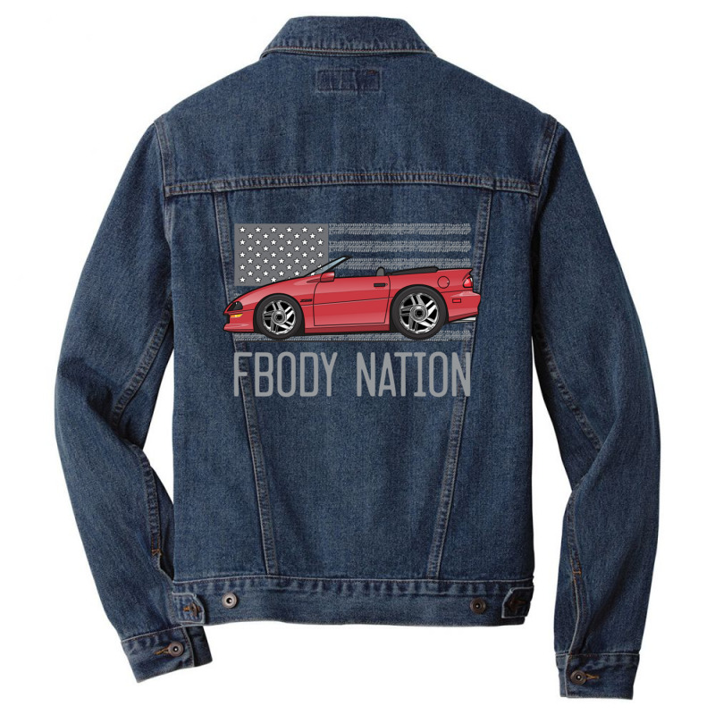 F Body Nation Cayenne Red Men Denim Jacket | Artistshot