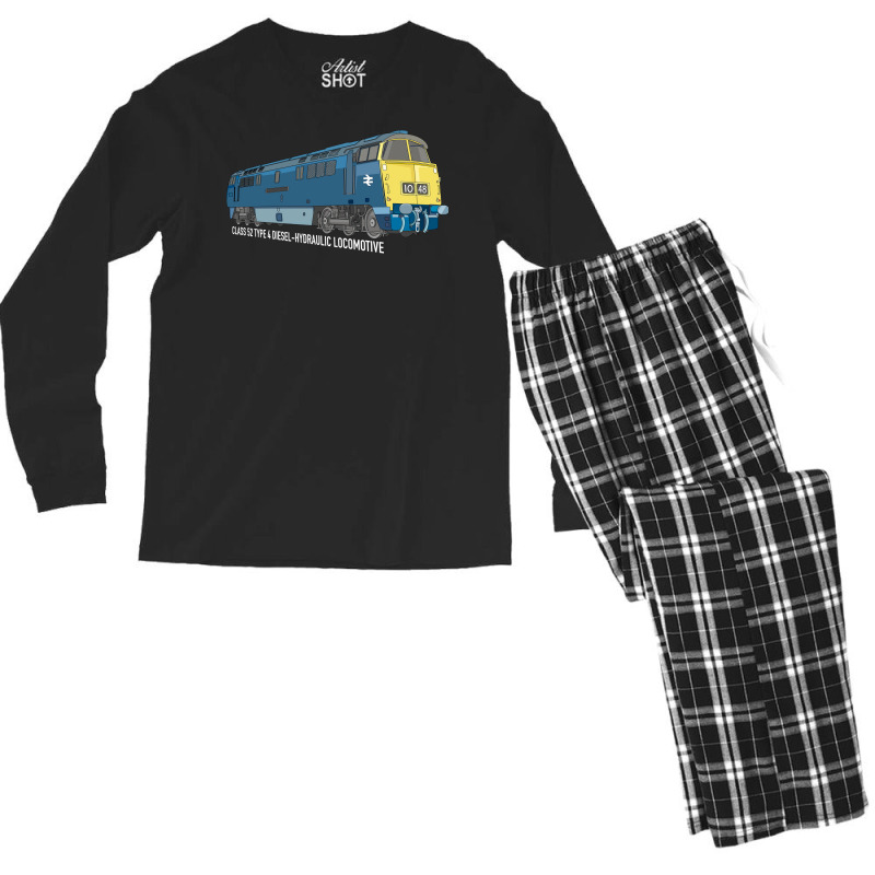 British Rail Class 52 Type 4 Dieselhydraulic Locomotive 1960s Train Bo Men's Long Sleeve Pajama Set | Artistshot