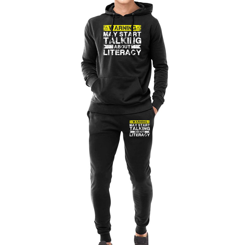 Warning May Start Talking About Literacy - Literacy Teacher Hoodie & Jogger set by wijbetowners | Artistshot