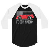 F Body Nation Red 3/4 Sleeve Shirt | Artistshot