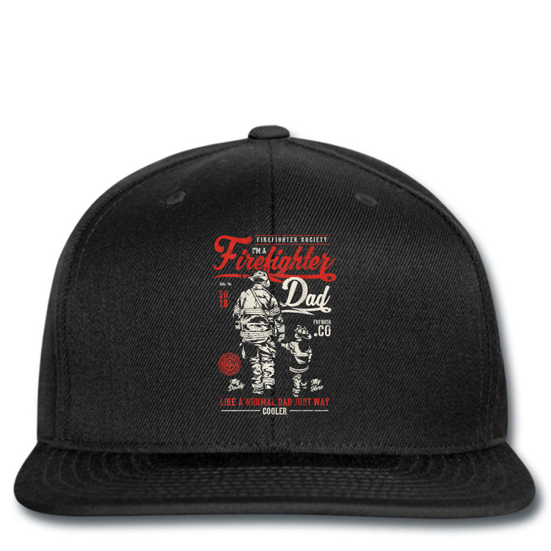 Firefighter Dad Gifts For Father From Kids Son Daughter Printed Hat | Artistshot