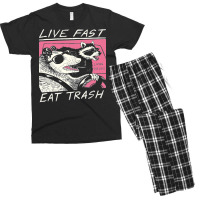 Live Fast Eat Trash Men's T-shirt Pajama Set | Artistshot