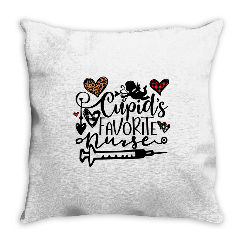 Cupid S Favorite Nurse Gift Valentine S Day 2022 Nurse Life Throw Pillow | Artistshot