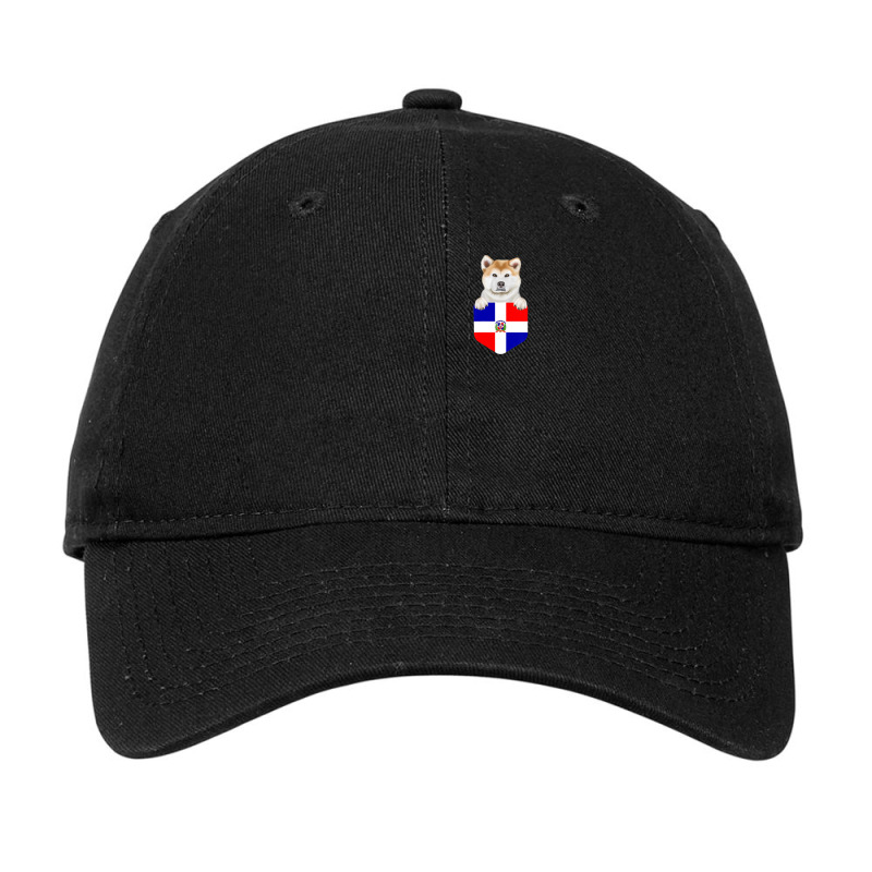 Limited Edition Dominican Republic Flag Akita Dog In Pocket Adjustable Cap by hongquangd | Artistshot