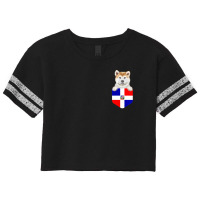 Limited Edition Dominican Republic Flag Akita Dog In Pocket Scorecard Crop Tee | Artistshot