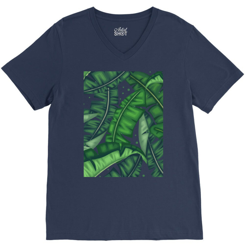 Banana Leaf Baby Stars V-Neck Tee by handehsammelr | Artistshot