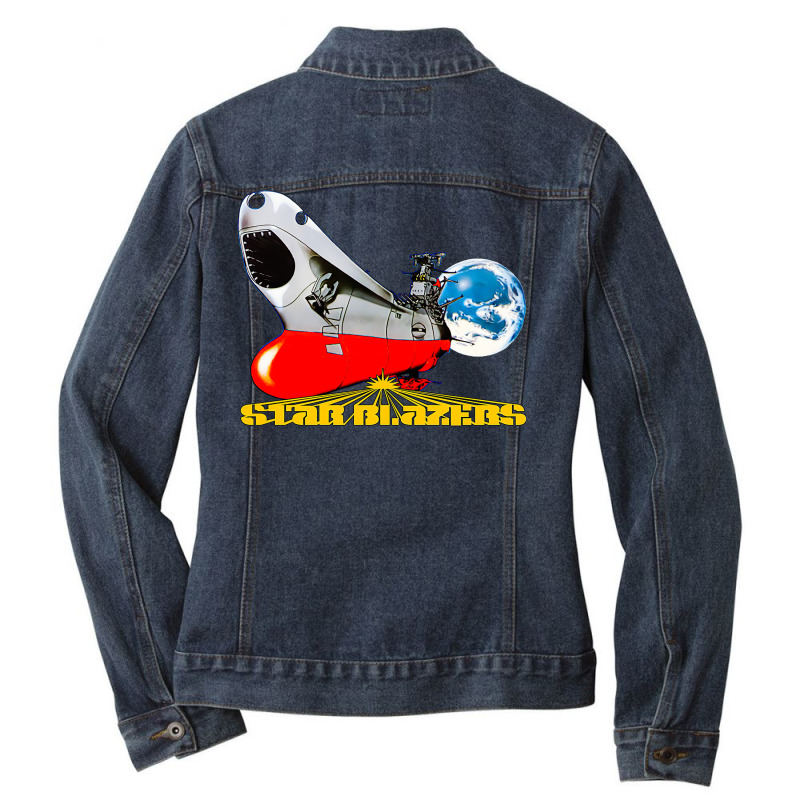 Star Blazers Star Blazers  By The Pop Fan Shop Ladies Denim Jacket by endlermoroip | Artistshot