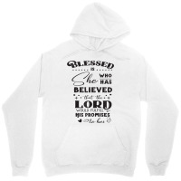 Blessed Is She Who Has Believed Cool Novelty Christian Item Raglan Bas Unisex Hoodie | Artistshot